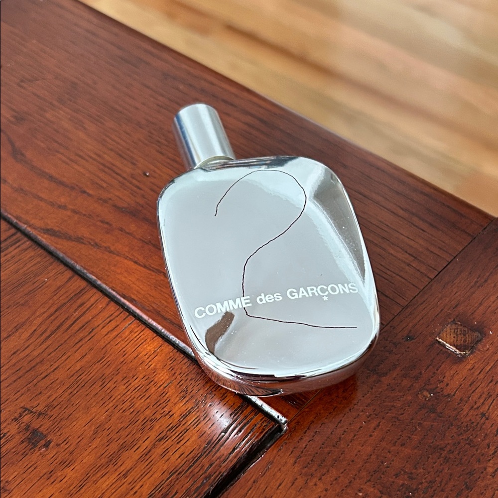 EMPTY Comme des Garcons Silver Perfume Bottle